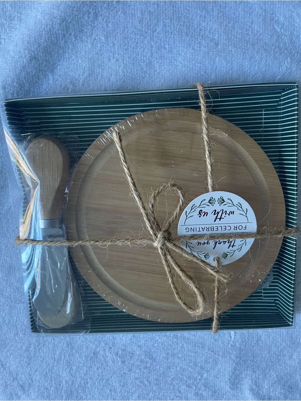 Wooden Cheese Board Set - Natural Bamboo (mini)